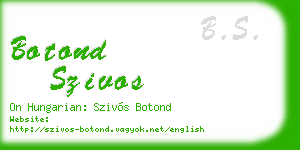 botond szivos business card